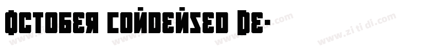 October Condensed De字体转换